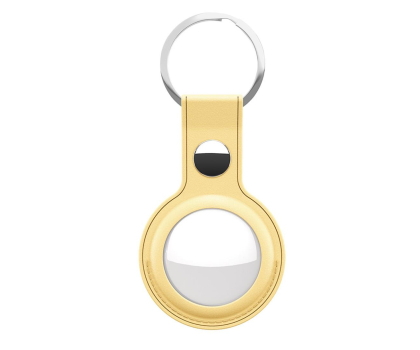 Akcesoria GSM i GPS KeyBudz AirTag Keyring skórzane etui do AirTag pastel yellow IEOKBATPY
